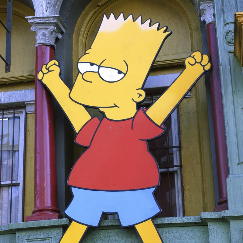Cutout image of Bart Simpson