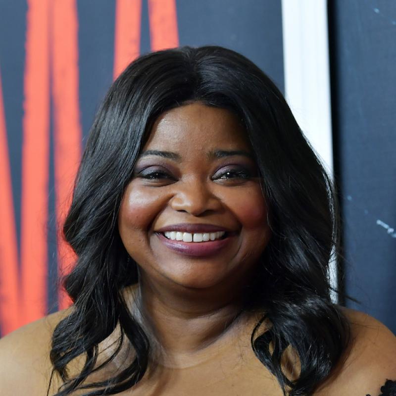 Actress Octavia Spencer smiles for the camera at a promotional event for the movie "Ma"